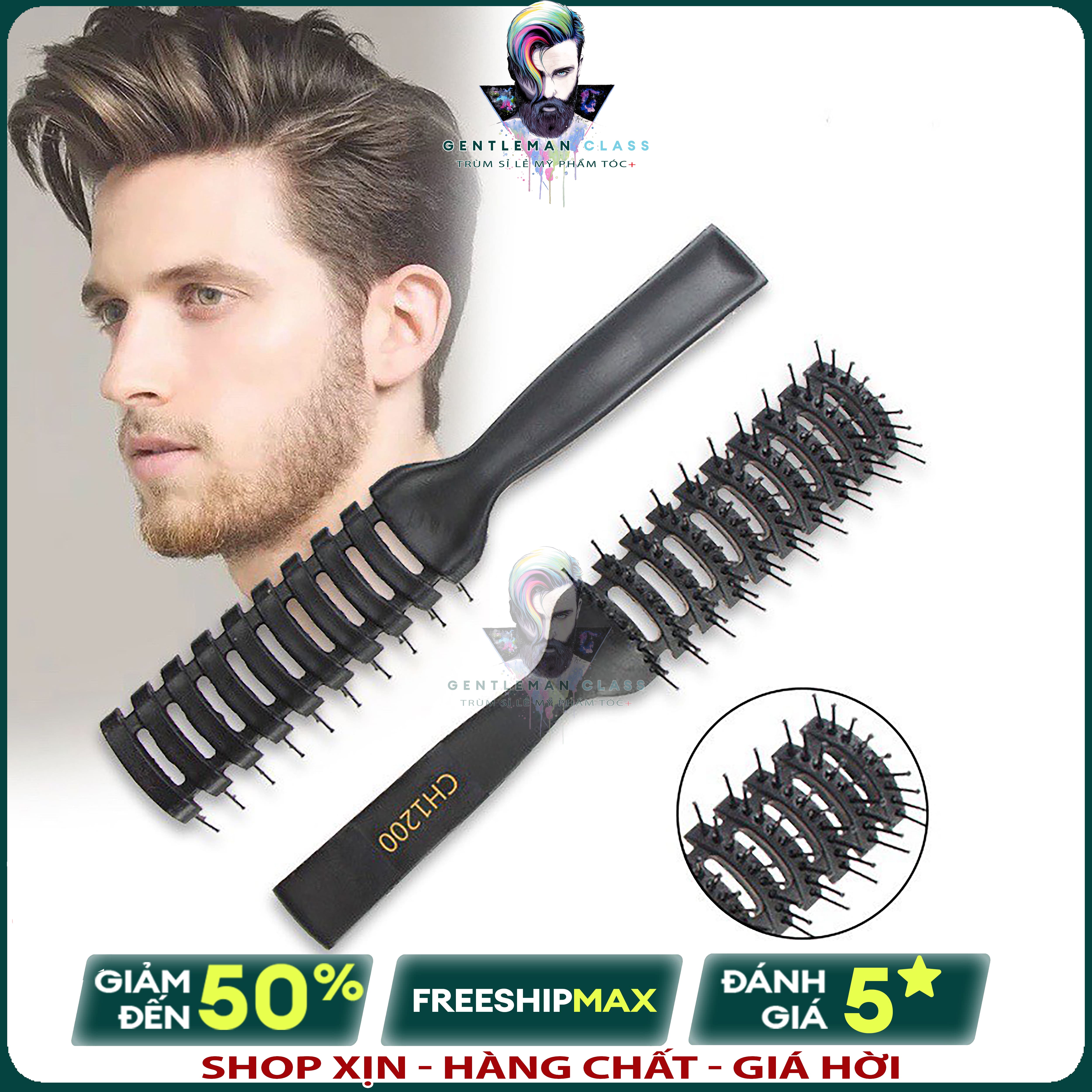 Lược tạo kiểu tóc - lược bán nguyệt - làm phồng tóc nam nữ