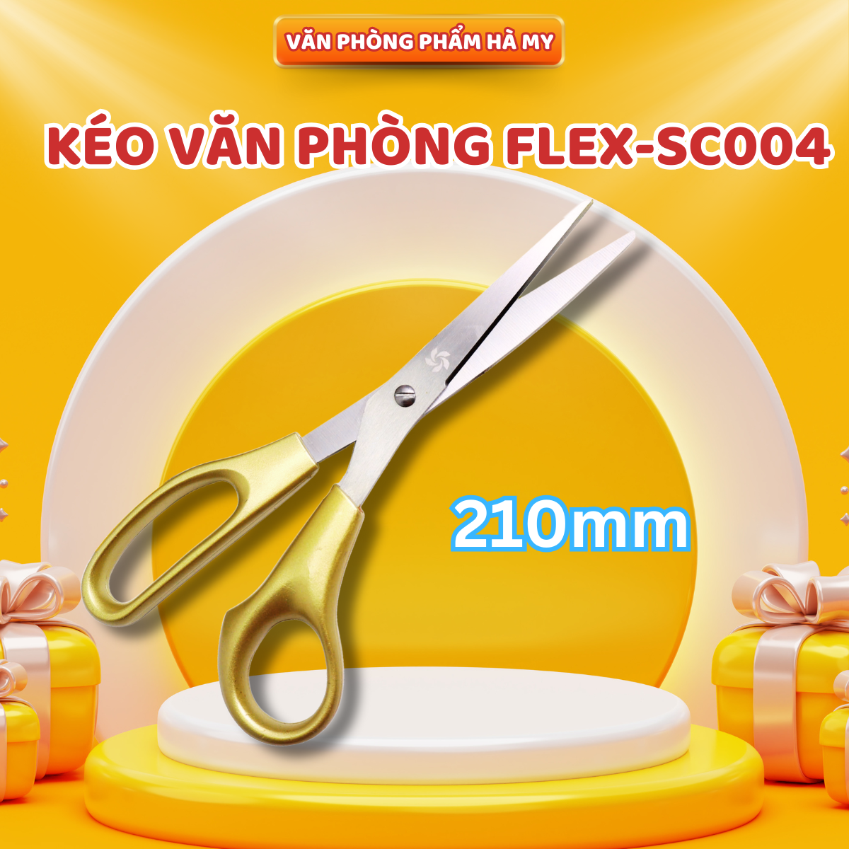 Kéo văn phòng 210mm flex-sc004 lưỡi thép không gỉ