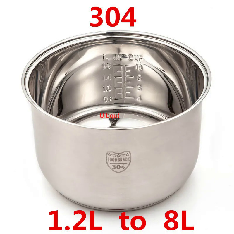 304 thép không gỉ Nồi cơm điện bên trong Container không dính nấu ăn nồi phụ kiện thay thế nhà bếp thực phẩm Nồi cơm điện lót