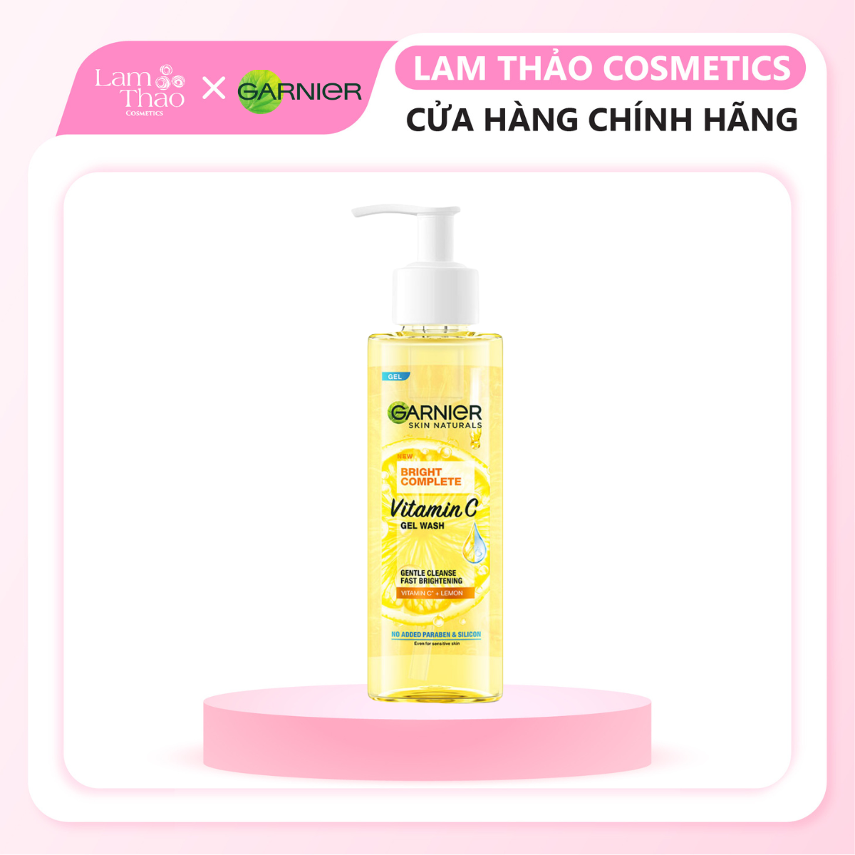 Gel Rửa Mặt Sạch Sâu Dịu Nhẹ Sáng Da Garnier Vitamin C Bright Complete Vitamin C Gel Wash Skincare