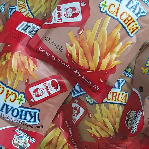 ([NGON BỔ RẺ] BÁNH SNACK Khoai Tây tẩm vị cà chua