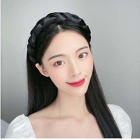Bờm mấn satin đính hạt trai