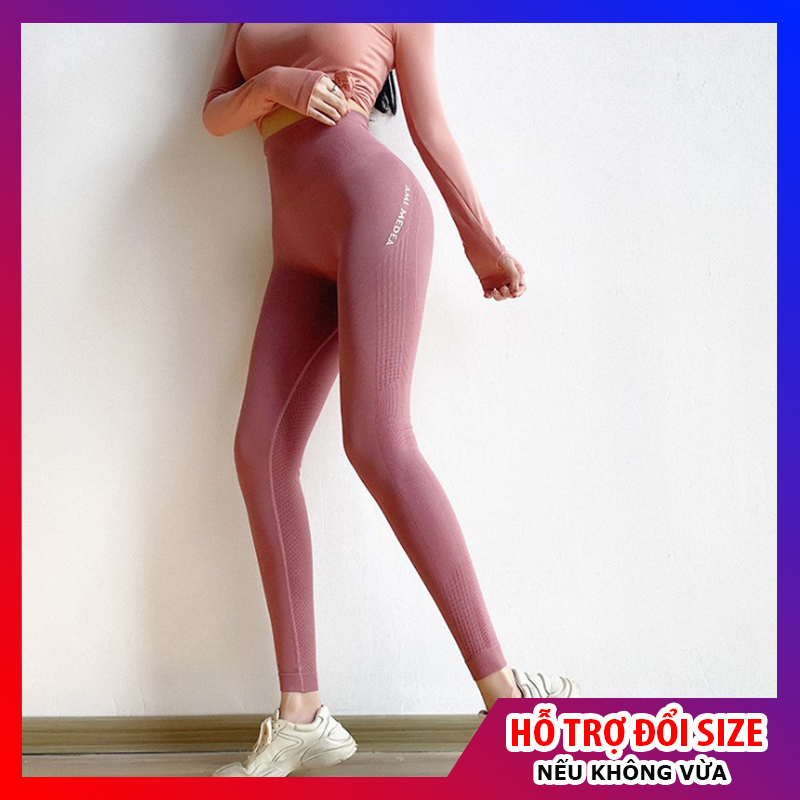 Quần Dài Tập GYM YOGA Nữ Loại Đẹp, Tặng Kèm Thước Dây, Chất Vải Dệt Kim Cao Cấp