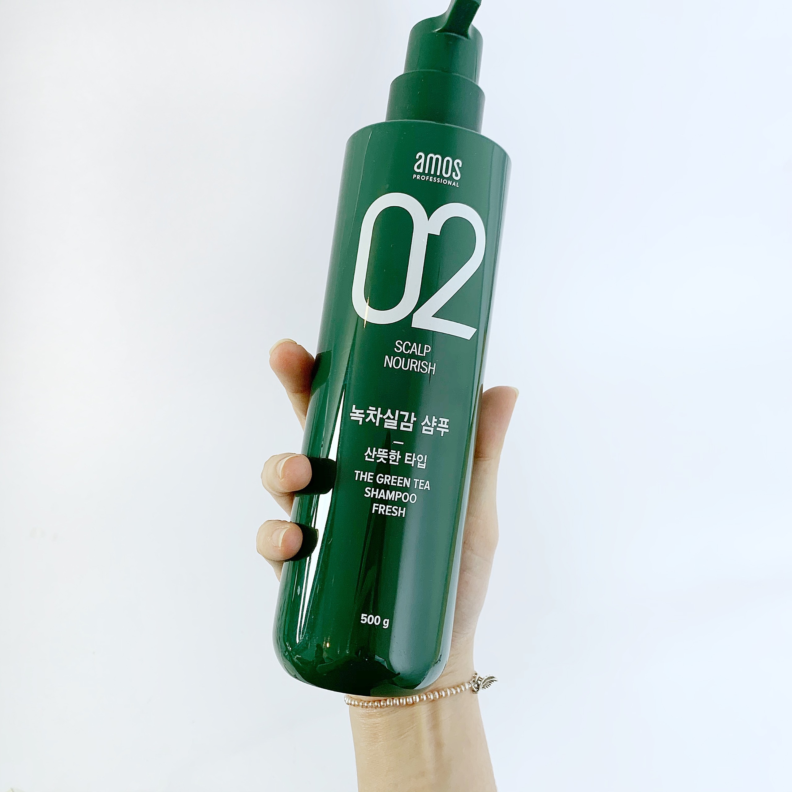 Dầu gội Amos green tea feeling shampoo liquid sensitive scalp