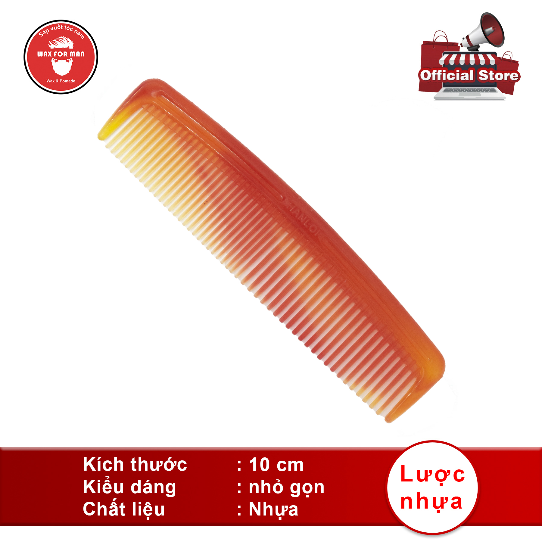 Lược thẳng màu hổ phách