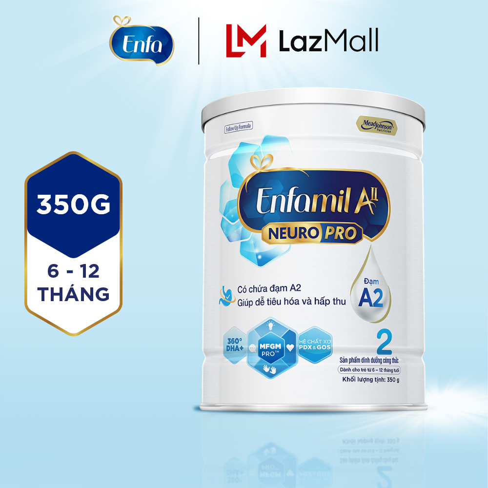 Sữa bột Enfamil A2 Neuropro 2 cho trẻ từ 6-12 tháng tuổi – 350g