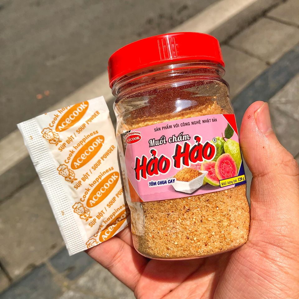 Muối Hảo Hảo tôm chua cay 120g chính hãng lốc 6 hộp date mới nhất chấm thịt gà hoa quả