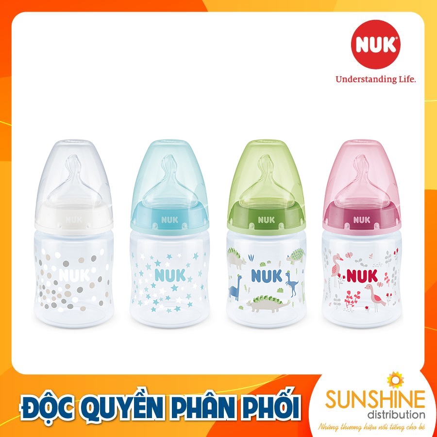 BÌNH SỮA NUK PREMIUM CHOICE NHỰA PP 150ML NÚM TI S1- M