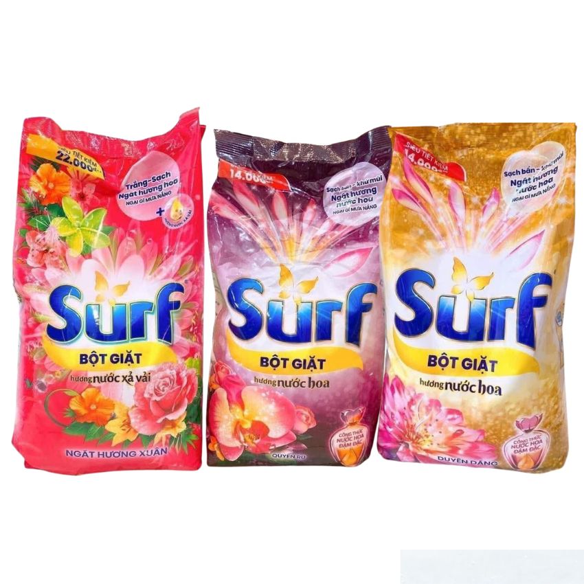 Bột giặt Surf OK178 dạng túi, giặt sạch nhẹ nhàng, loại bỏ mùi hôi, ẩm móc, lưu hương bền lâu 5.5kg