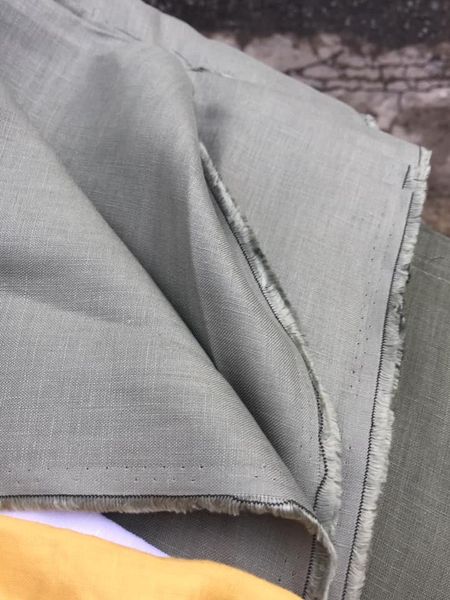 Vải linen tưng màu ximang!