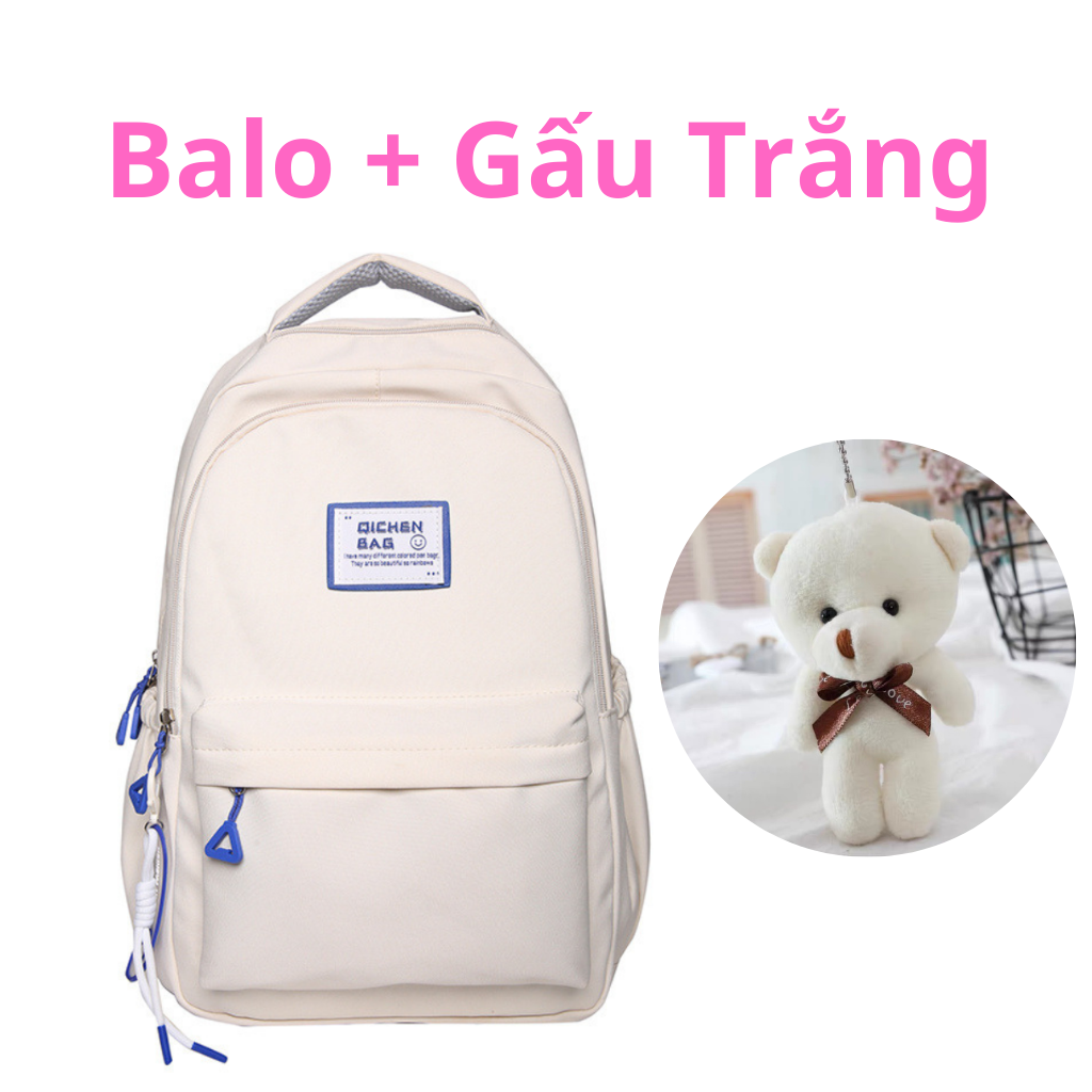 Balo Ulzzang basic đi học Hàn Quốc balo nam nữ đi chơi đi du lịch nhiều ngăn thời trang Unisex BL09