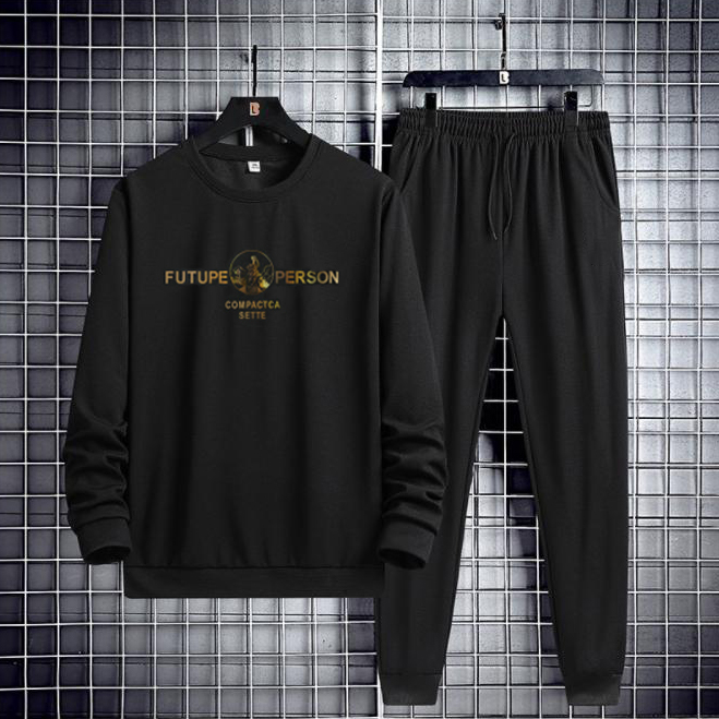 Bộ Quần Áo Nam Áo Dài Tay Cổ Tròn Họa Tiết Chữ FUTUPE PERSON Phối Quần Jogger Cạp Chun Bo Ống Phong Cách Trẻ Trung Thời Trang Zenko MQD 001