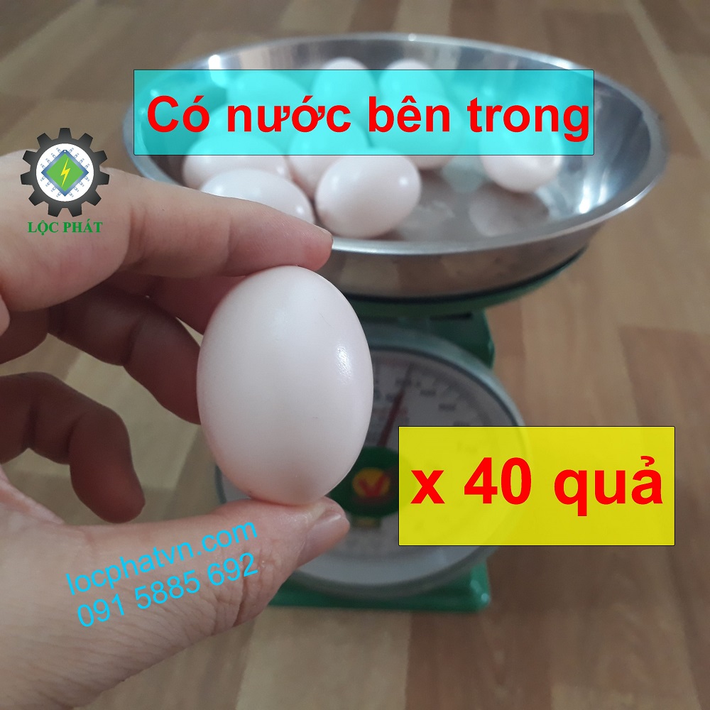 40 trứng gà nhựa, mồi cho mái đẻ 40trg-h