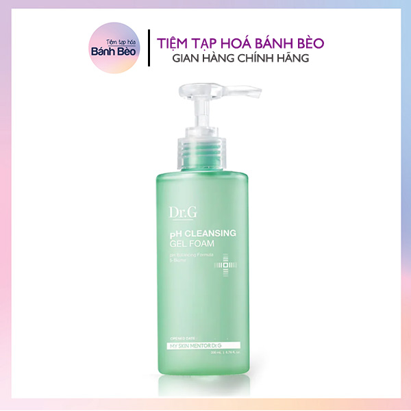 Gel rửa mặt dành cho da dầu mụn Dr.G pH Cleansing Gel Foam 200ml