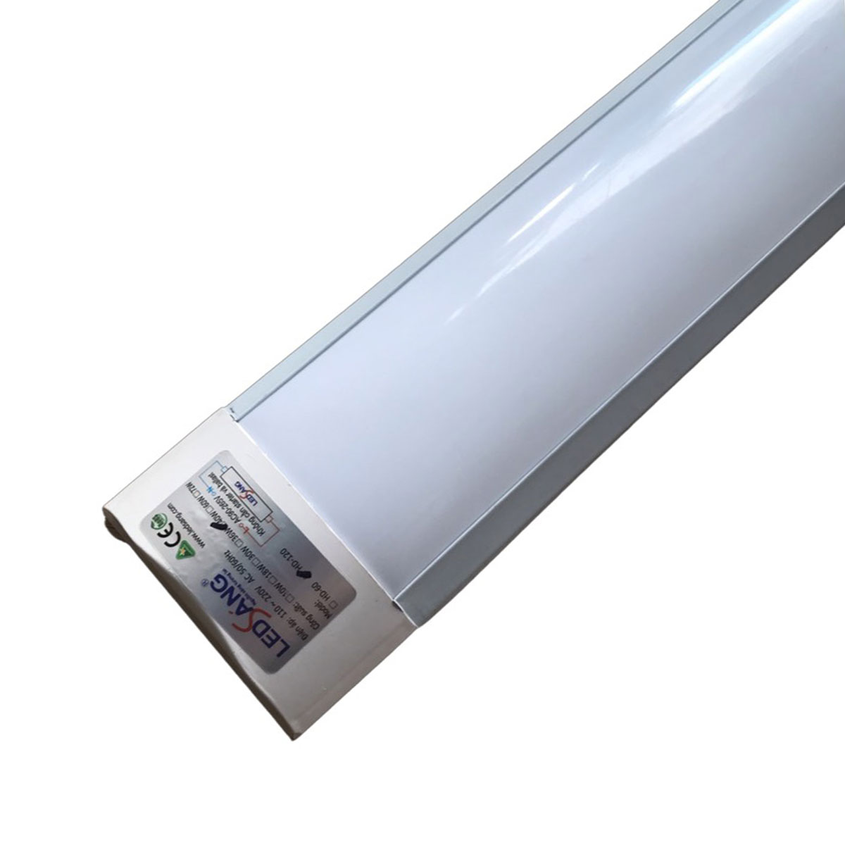 Đèn tuýp LED bán nguyệt đôi chống bụi 1m2 HD-120 - 40W-60W - Bóng đèn led 0.6m