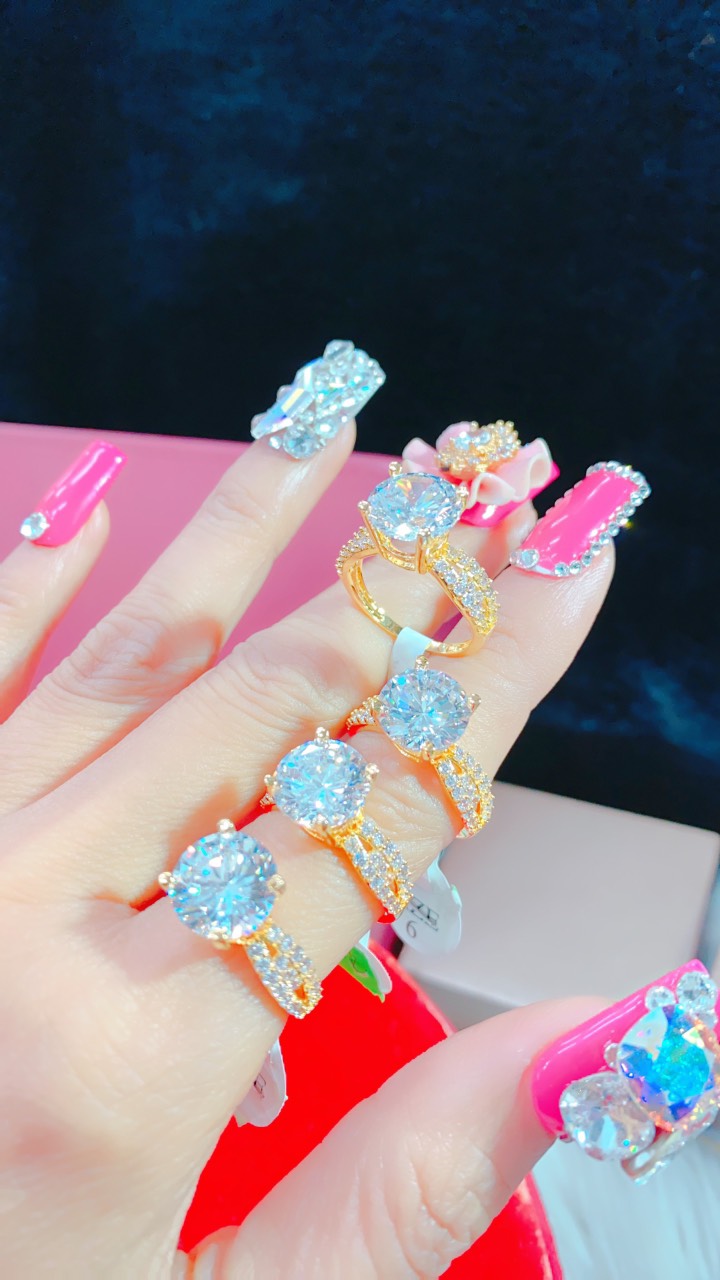 Nhẫn Nữ vàng bạc đính đá cao cấp thượng hạng- N186222 JURI SHOP - Cam kết không đen không dị ứng - Có đủ size cam kết đổi trả nếu không vừa