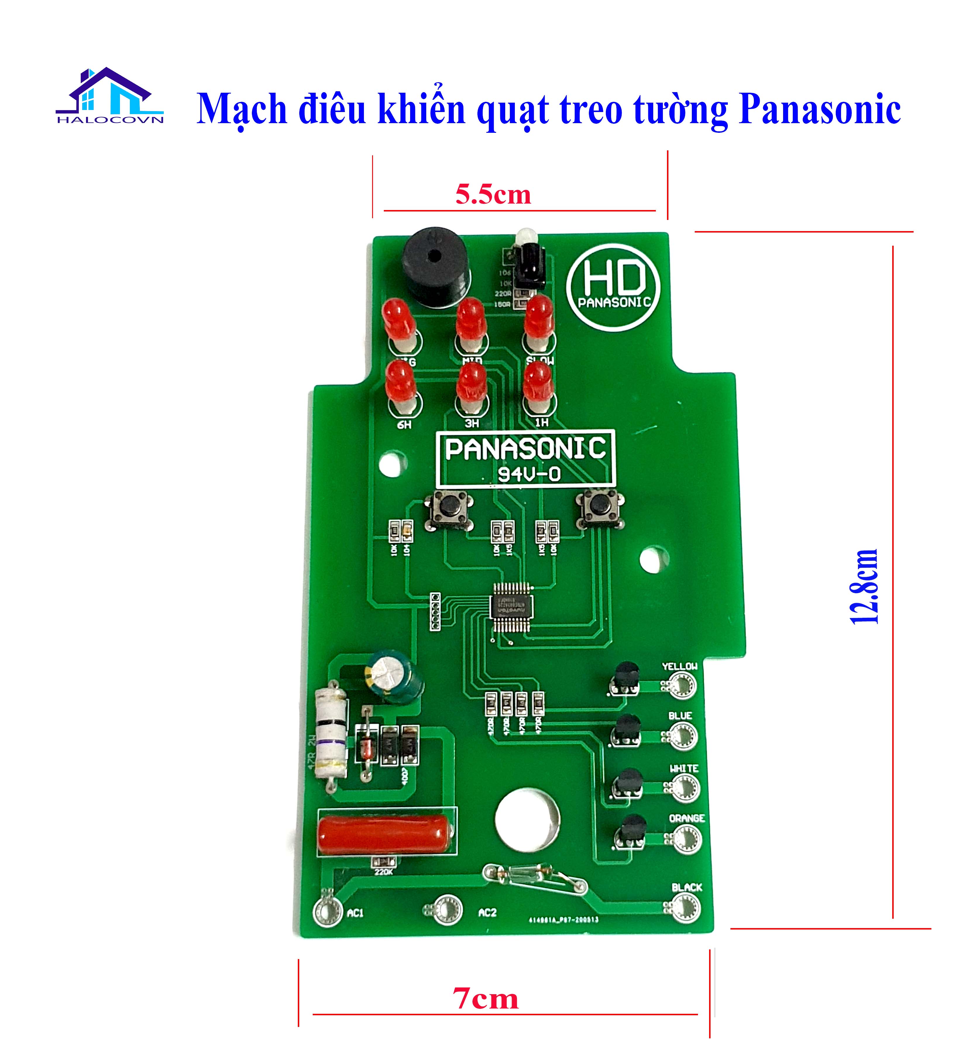 bo mạch quạt treo tường panasonic' và khiển