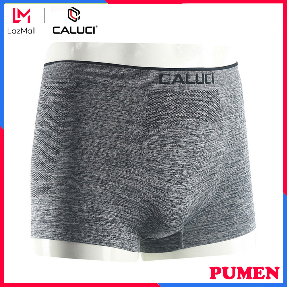 Sịp đùi nam CALUCI CA13, quần xì nam, quần lót nam Boxer dệt liền cao cấp, co dãn 4 chiều (giao màu ngẫu nhiên) - PUMEN