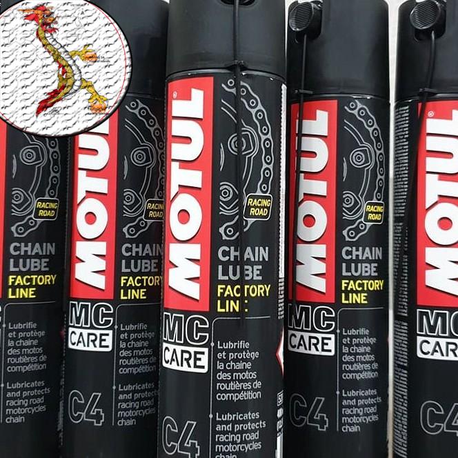 Chai xịt bảo dưỡng sên Motul Chain Lube Factory Line Racing Road C4 400ml, Xịt dưỡng sên Motul C4
