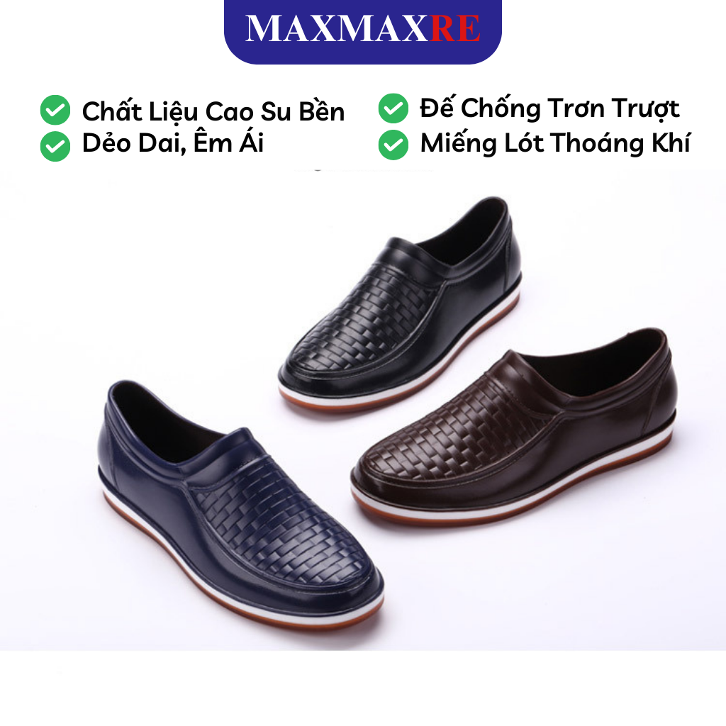 Giày lười nam đi mưa chống nước và không nhàu phong cách giày nam đẹp công sở, dạo phố cá tính