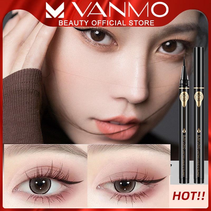 Bút Kẻ Mắt Nước Siêu Tốc Định Hình Không Lem Lâu Trôi Chống Nước Đầu Bút Dạ Dể Sử Dụng