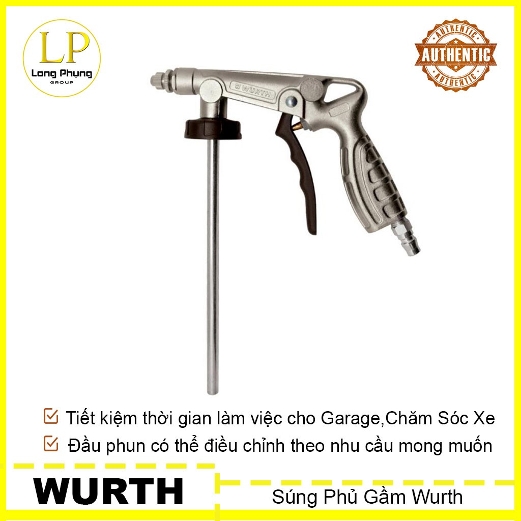 Súng phun sơn phủ gầm wurth nhập khẩu đức