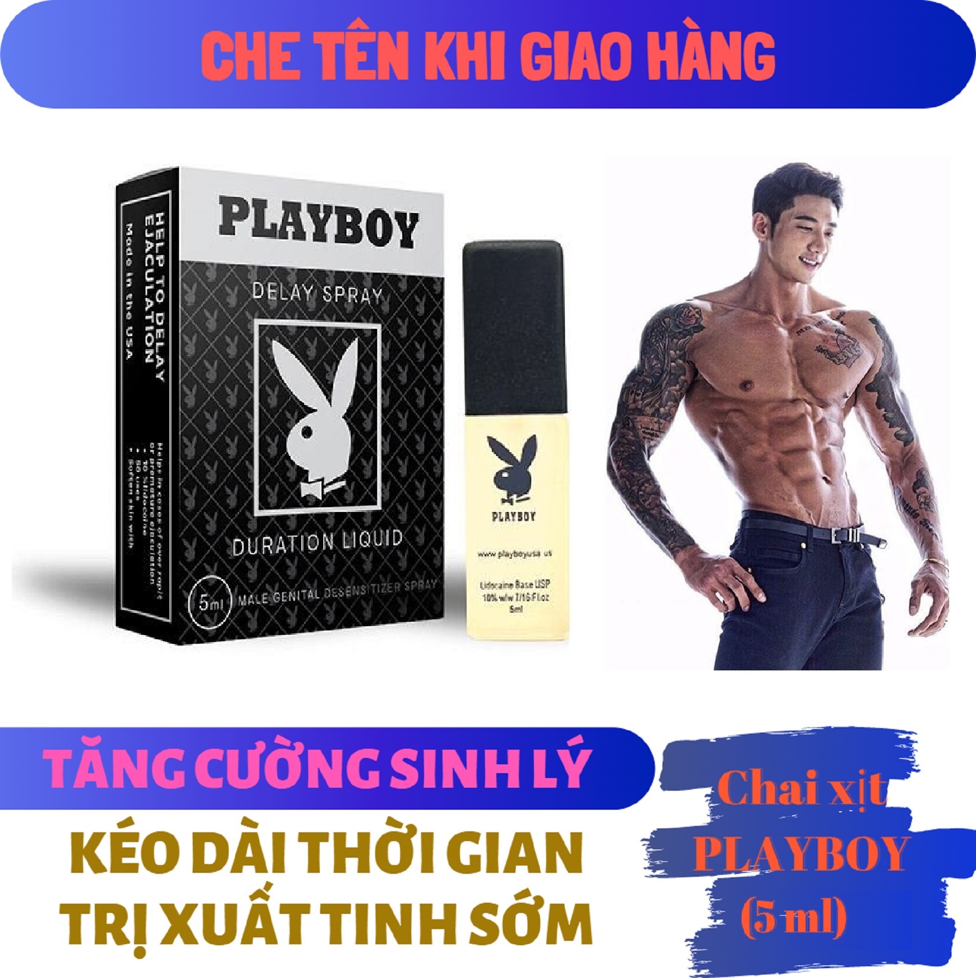 Chai xịt PLAYBOY USA cao cấp (5 ml) nam - hàng chính hãng ( Play Boy )
