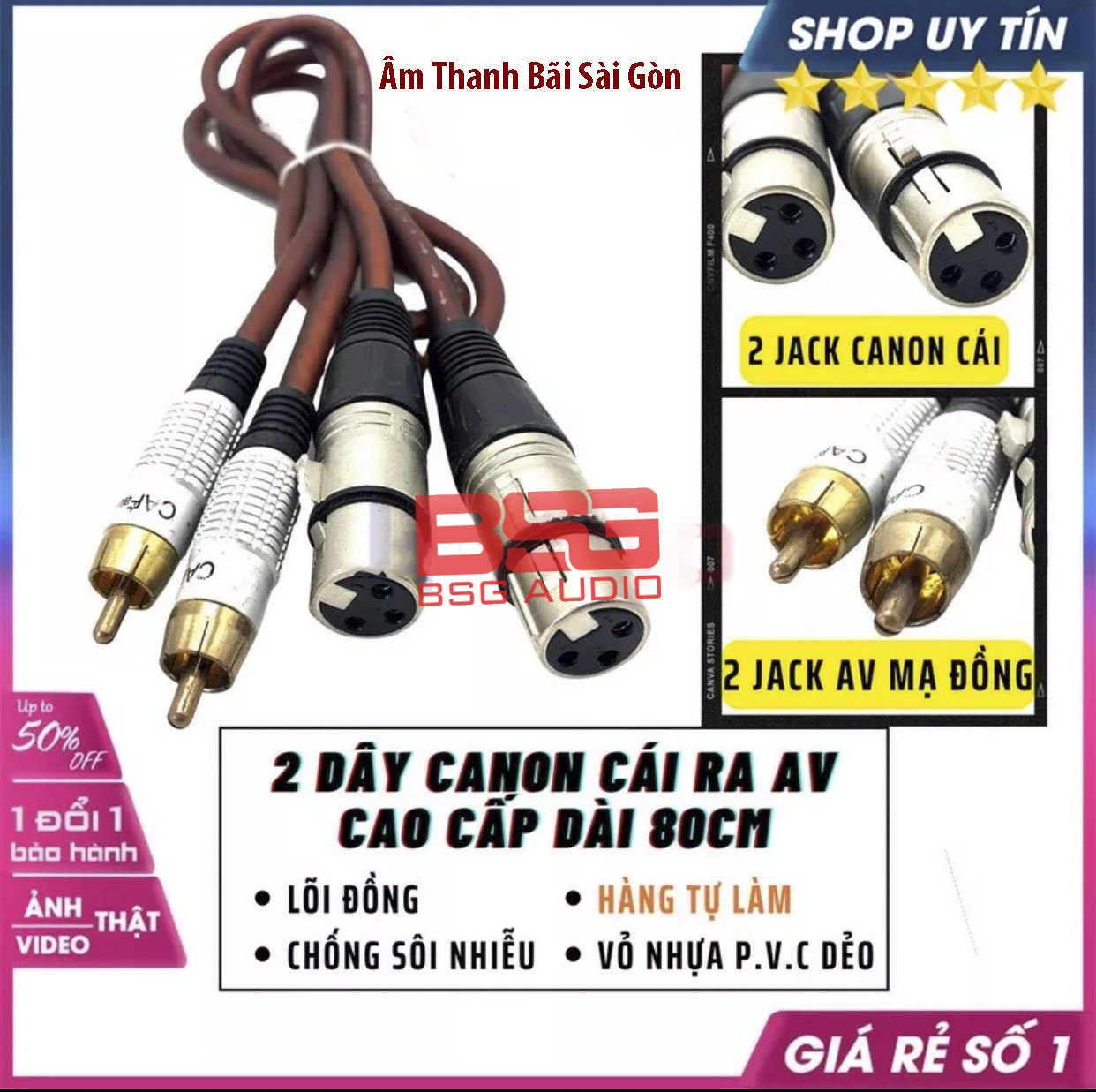Dây canon đực cái canon - av -cáp âm thanh dây tín hiệu