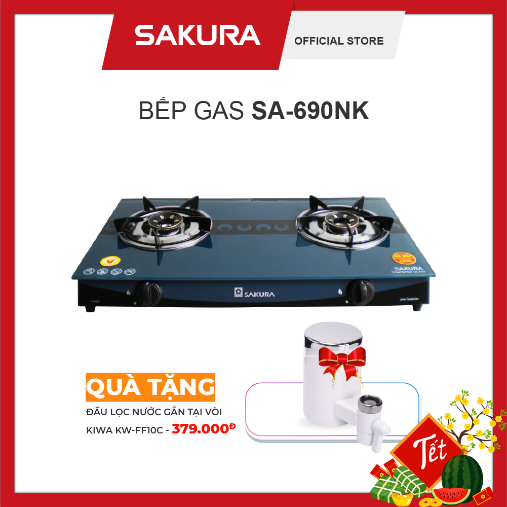 Bếp gas đôi Sakura SA-690NK - Bảo hành chính hãng 24 Tháng