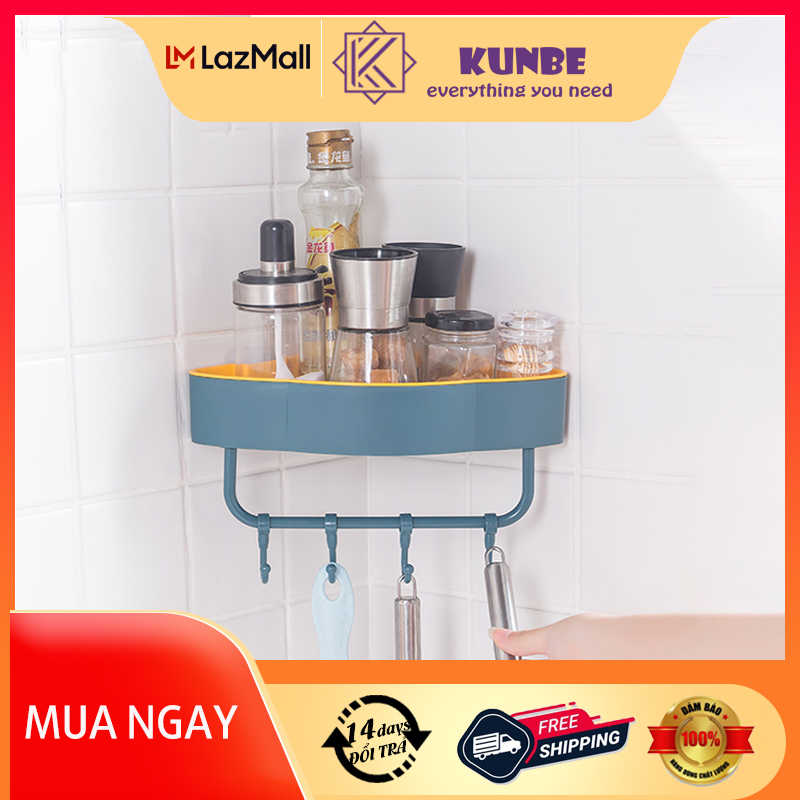 Giá góc, kệ góc treo tường nhựa abs hình đám mây kunbe độc đáo, dán tường bằng miếng dính cường lực siêu chắc