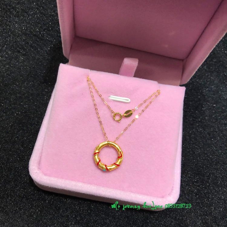 Charm Vòng tròn vũ trụ vàng 24k