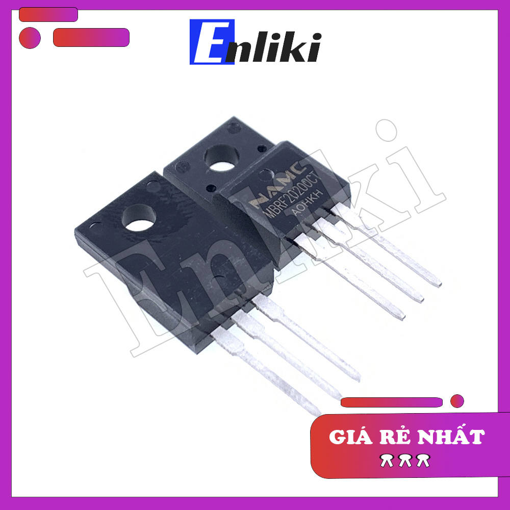 Diode schottky 20a 200v to220f mbrf20200ct