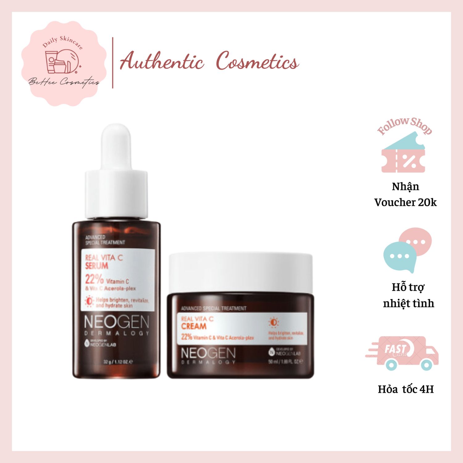 Serum Và Kem Dưỡng Vitamin C Neogen Dermalogy Vitamin C Giảm Thâm Sáng Da