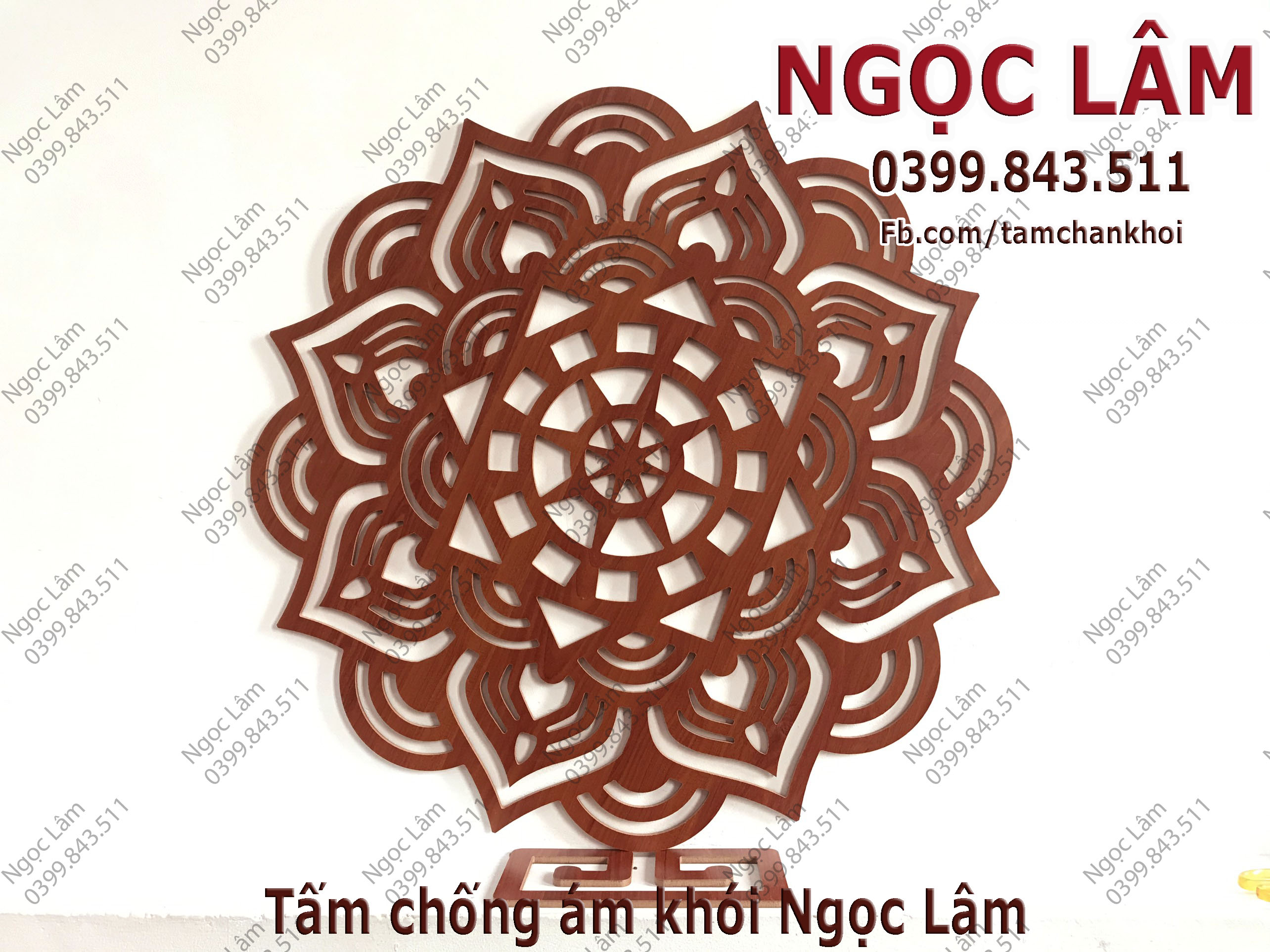 Ốp trang trí ban thờ 41x41cm hoa Sen
