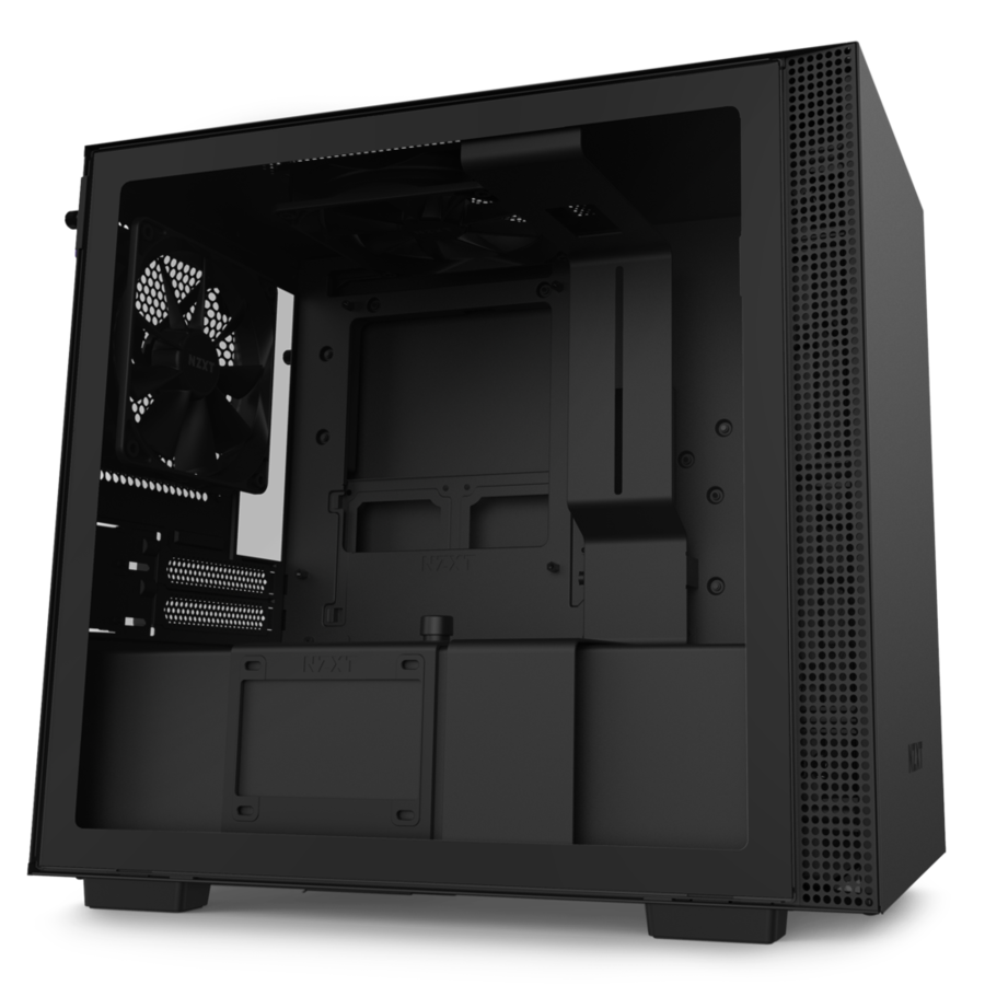 Vỏ máy tính (Case) NZXT H210 MATTE BLACK (Mini iTX/Đen)