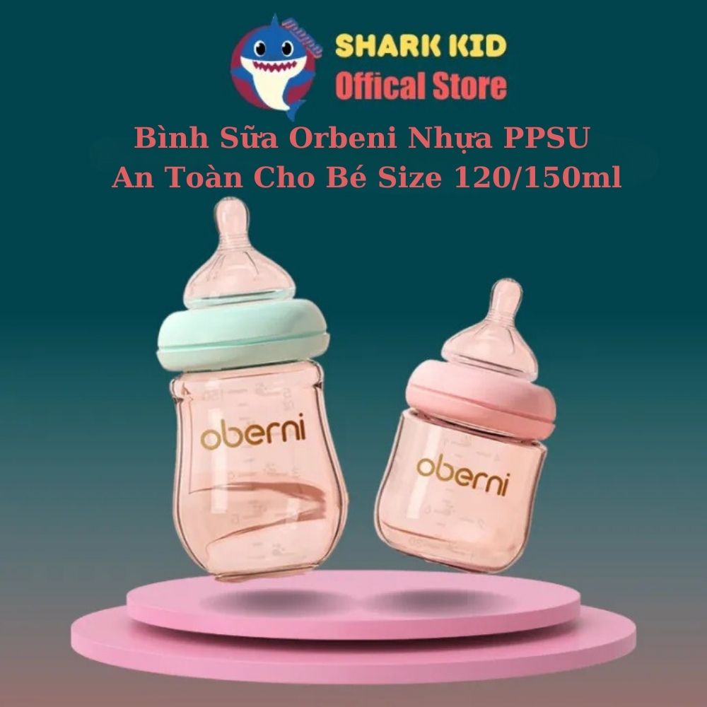 Bình sữa sơ sinh oberni 120/150ml cổ rộng chống sặc sữa, bình sữa nhựa ppsu chống đầy hơi cho bé - nto60