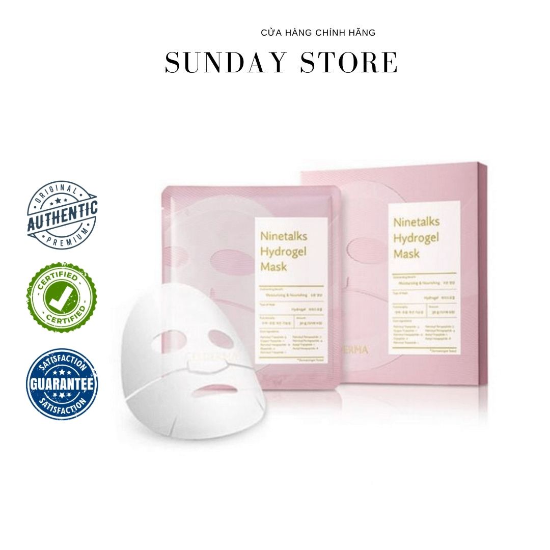 Mặt nạ thạch sinh học Celderma Ninetalks Hydrogel Mask - Song Jy Ho đại diện, Cấp ẩm, làm trắng, Bổ sung dưỡng chất