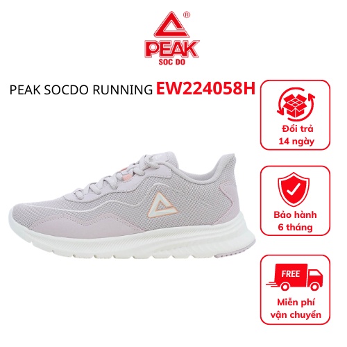 Giày chạy bộ nữ peak sóc đỏ running light comfortable ew224058h