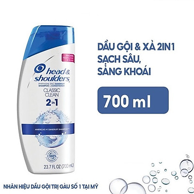 Dầu gội head & shoulders classic clean 2in1 mỹ 700ml