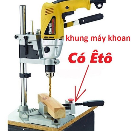 Khung đế kẹp máy khoan kèm ê tô