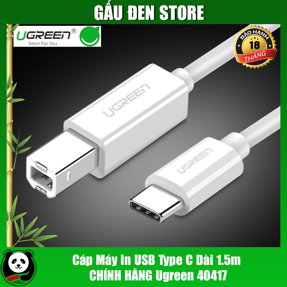 Cáp máy in USB Type C dài 1.5m Ugreen 40417 sản phẩm đa dạng chất lượng đảm bảo cam kết hàng giống hình inbox shop để được tư vấn thêm