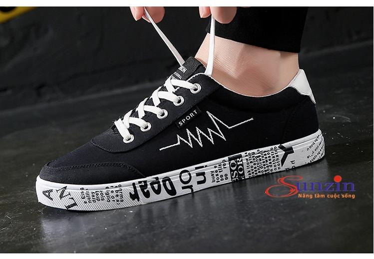 Giày thể thao nam 2019 phong cách Graffiti (đen), đủ size từ 39-44