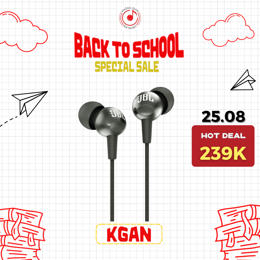 Tai nghe nhét tai có dây jbl c200si - chính hãng pgi