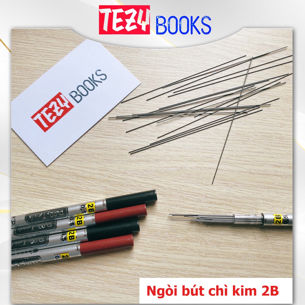 Ruột bút chì kim bấm ngòi chì 2B 0.5mm TEZYBOOKS - 1 lọ - 18 ngòi chì - TZ232111HN