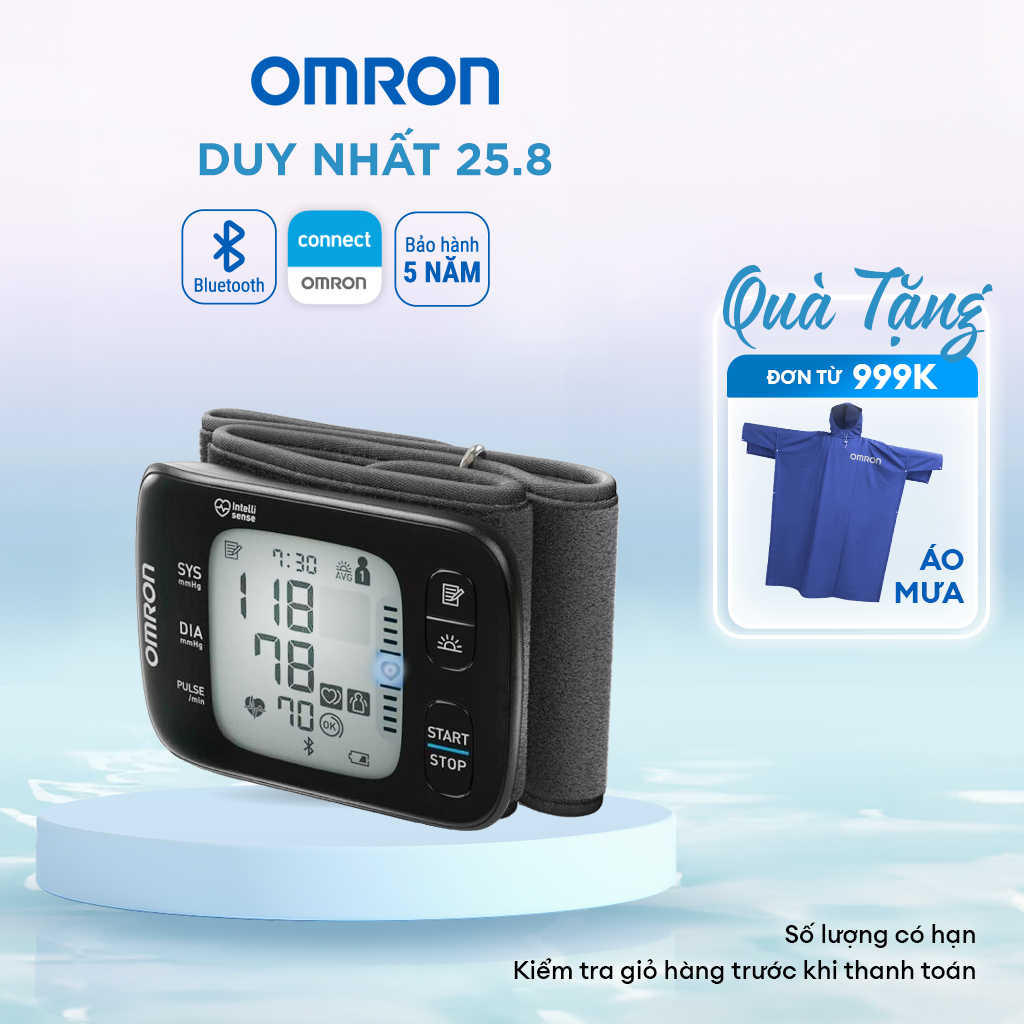 Máy Đo Huyết Áp OMRON HEM-6232T- Kết Nối Điện Thoại - Công Nghệ IntelliSense