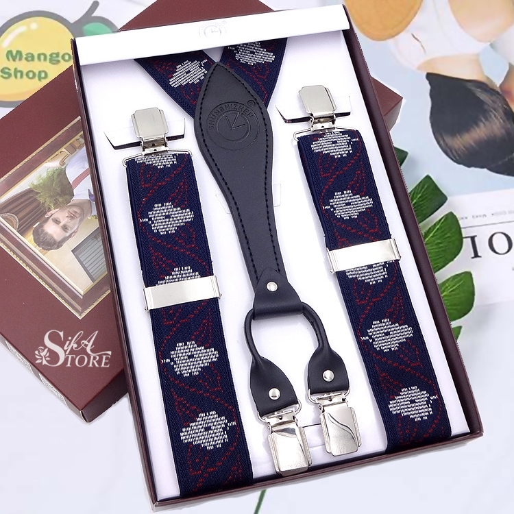Dây Đai Quần Chữ Y 4 Clip Họa Tiết Phong Cách Hàn