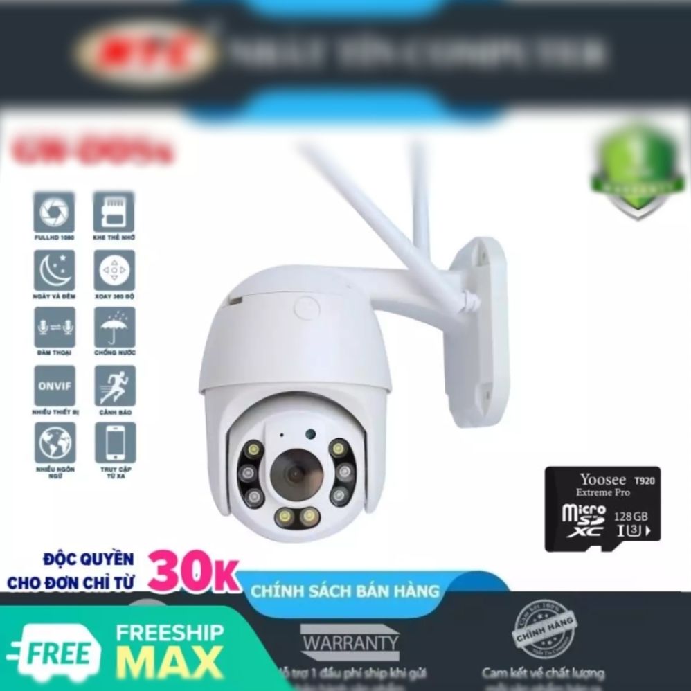Camera IP Wifi Ngoài trời Yoosee GW-D08s PTZ 2 Râu FullHD 1080P 4 LED trợ sáng, 4 LED hồng ngoại