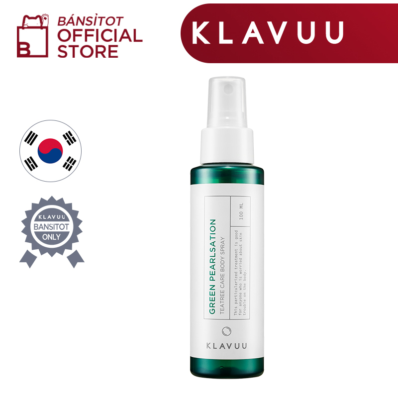 Xịt lưng giảm mụn mờ thâm hương tràm KLAVUU Green Pearlsation Teatree Care Body Spray 100 ml