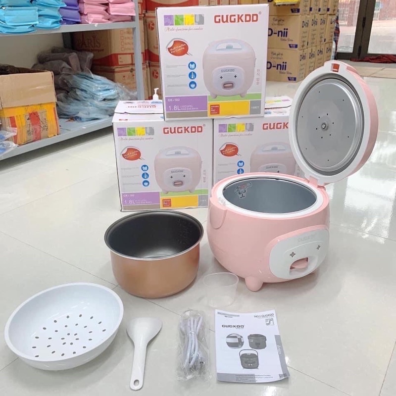 Nồi cơm điện mini cuckoo hàn quốc dung tích 1L , 1L2 kiểu dáng hình con lợn đáng yêu, lòng nồi siêu