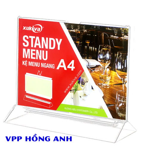 Khung thực đơn / menu a4 a5 a6 mica xukiva khổ ngang